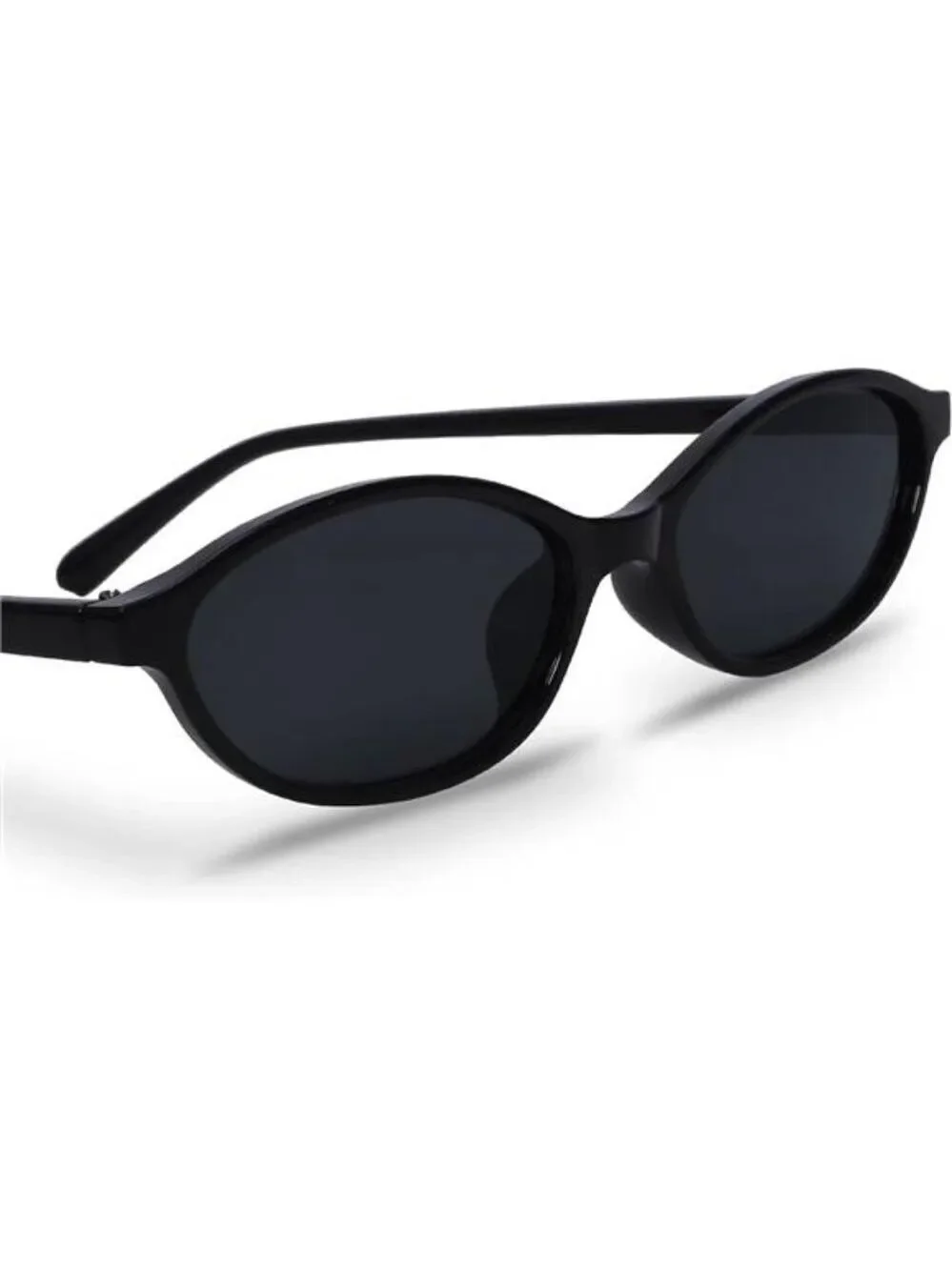 Retro Oval Cat Eye Sunglasses Women 90s Y2K Small Slim UV Protection Shades